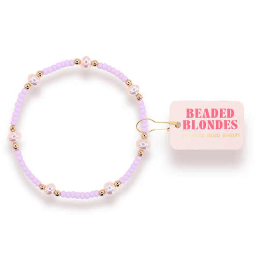 Lilac Pearl Bracelet