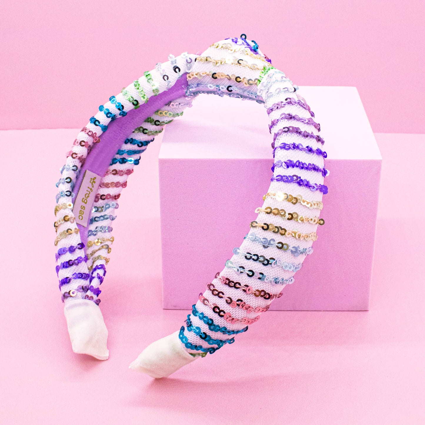 Kids Knot Headband - Rainbow Sequin Knotted Hair Accessories