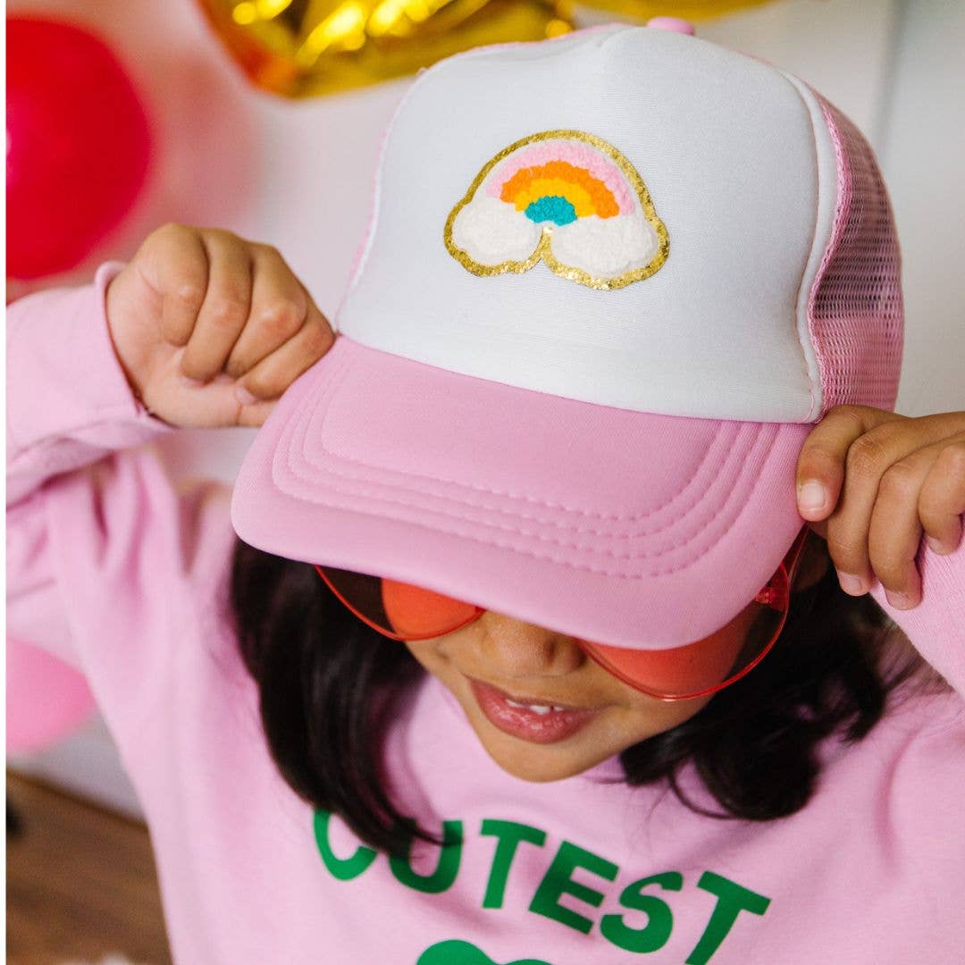 Rainbow Patch Hat - Kids Trucker Hat - St. Patrick's Day