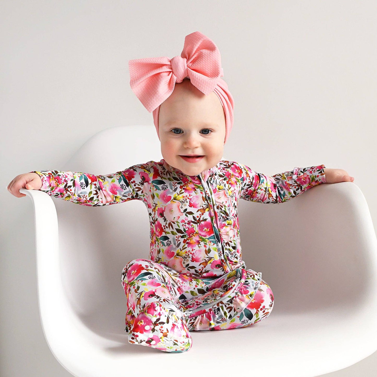 Eloise Ruffle E Zip Bamboo Baby Outfit Sleepies Little