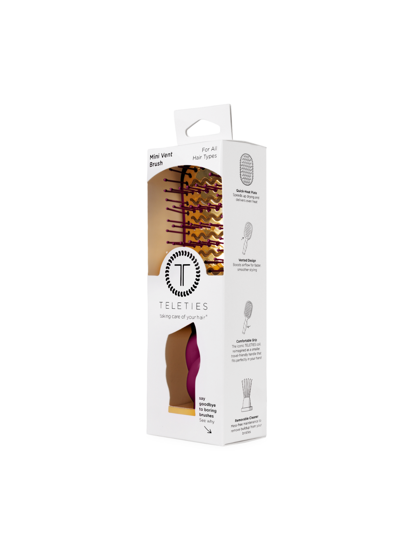 Mini Vented Hair Brush - Mulberry