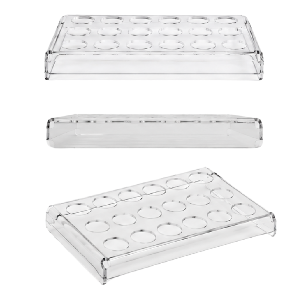 18-Pocket Acrylic Hand Crème Display Fixture - Empty