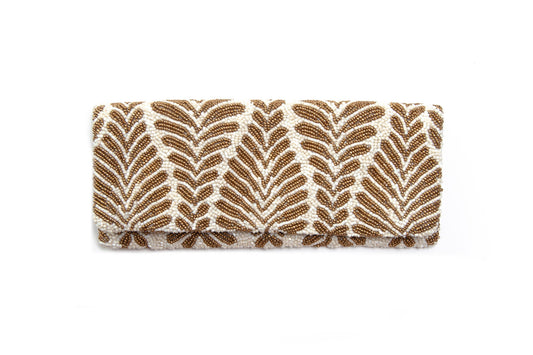 Exquisite Palm Beaded Women's Clutch Bag