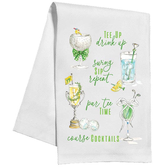 Golf Cocktails Kitchen Towel
