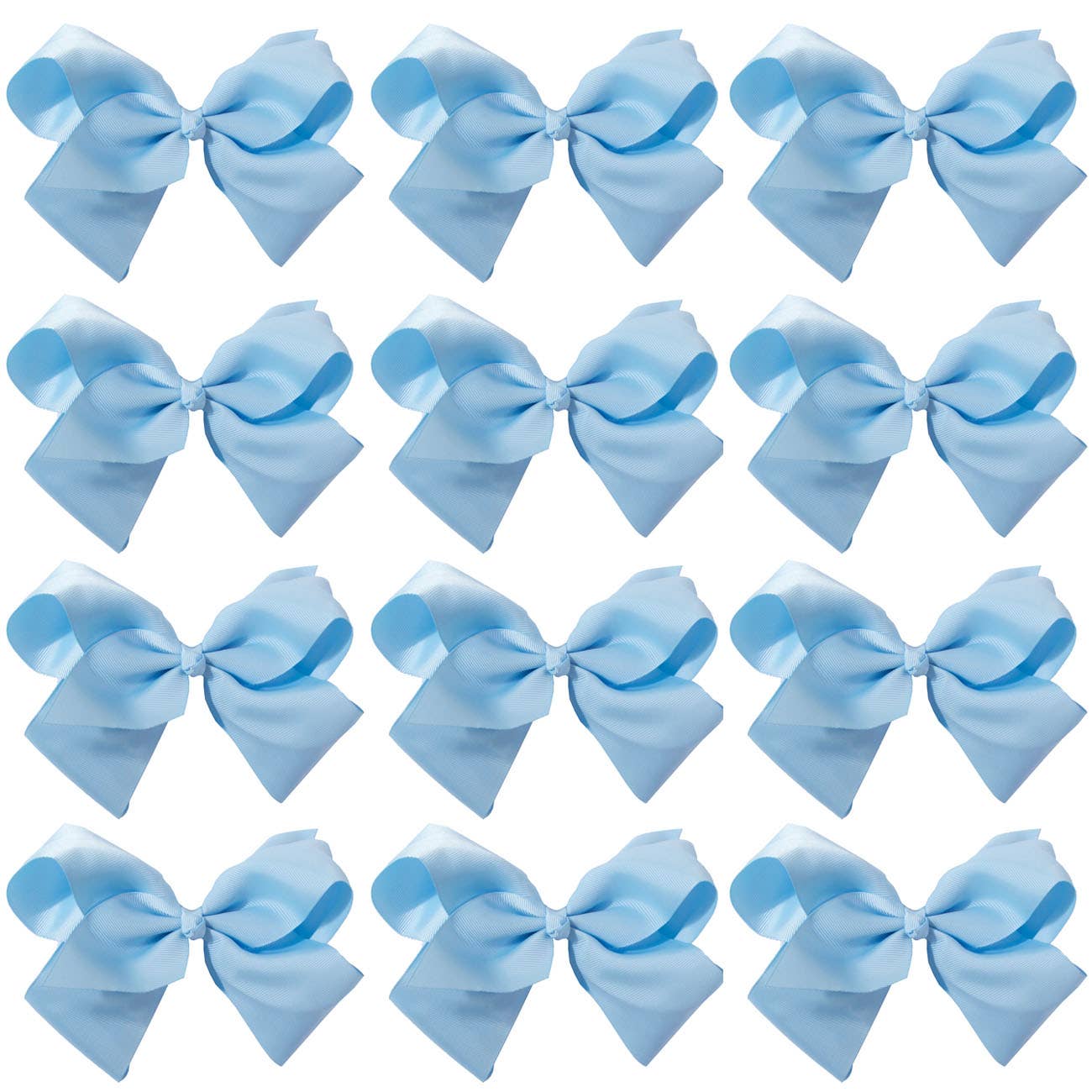 8 Inch Hair Bow With Alligator Clip (12pc)