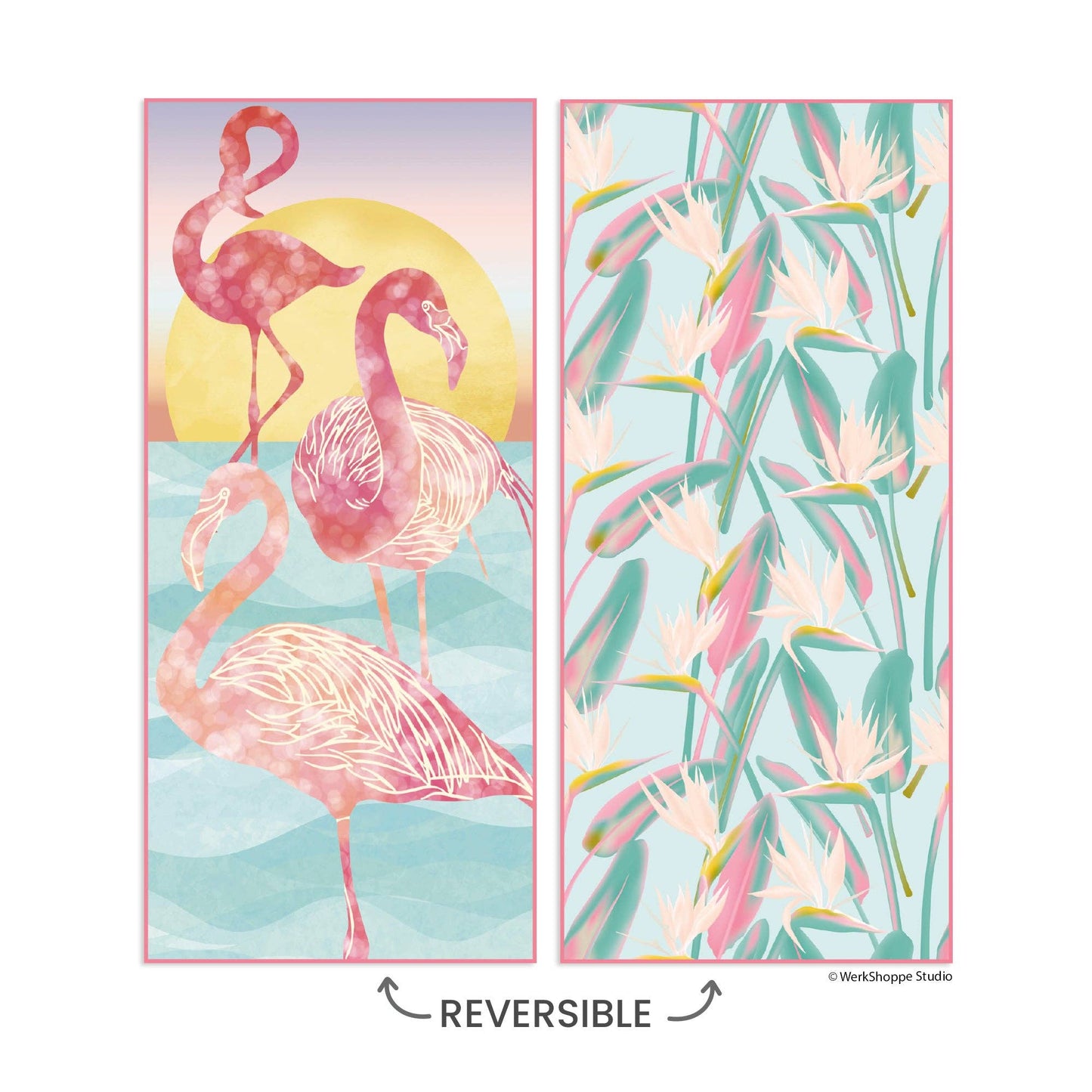 Flamingo Sunset Microfiber Beach and Pool Towel