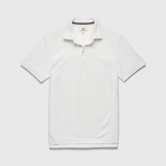 Ryan Towel Terry S/S Polo - Brilliant White