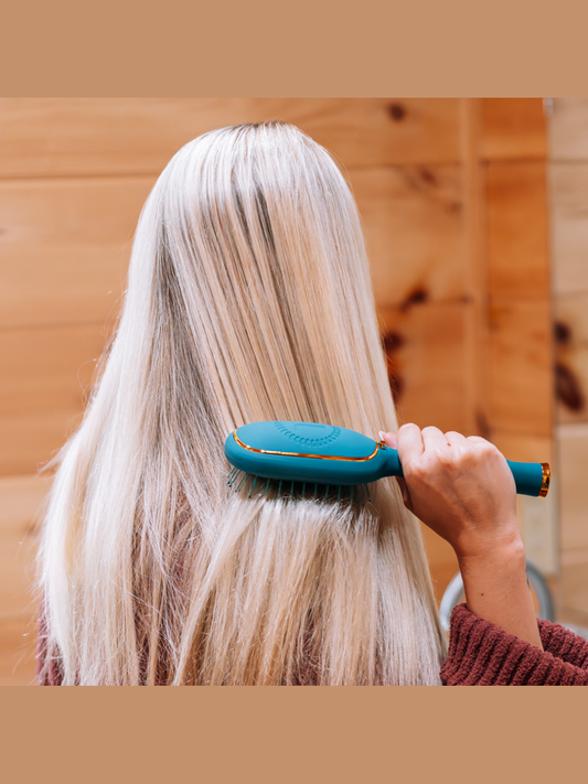 Detangler Hair Brush for Medium Hair - Teal With It