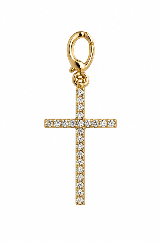 Diamond Cross Charm