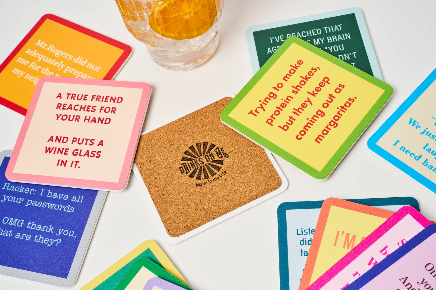COASTER English Word | Funny Party Gift | Home Bar Decor