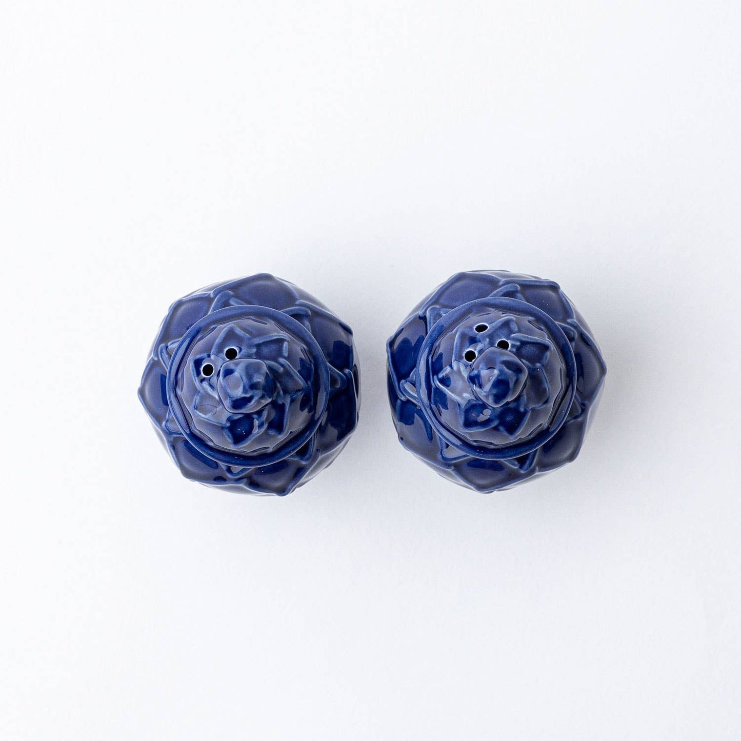Navy Textured Jar Salt & Pepper Shaker Boxed Set