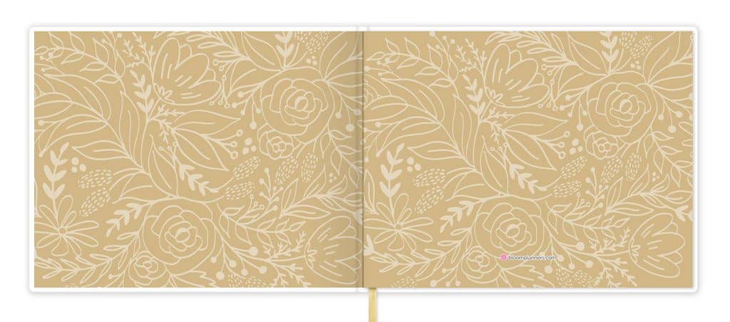 Guest Book - Gold Floral