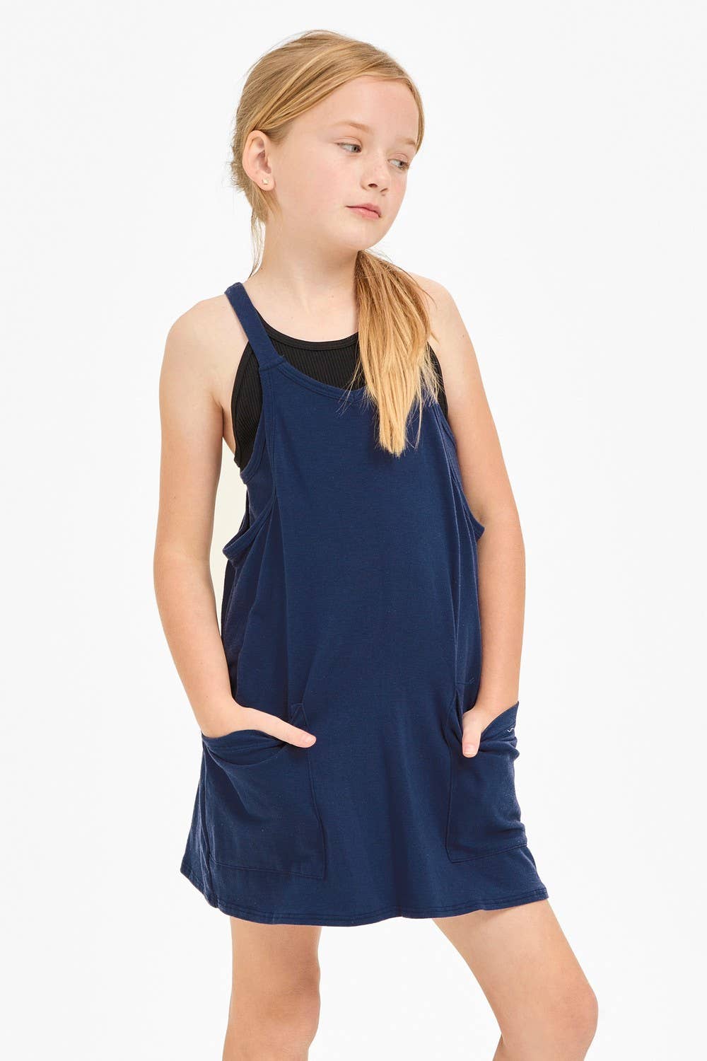Relaxed Tank Dress with Built-In Romper Lining