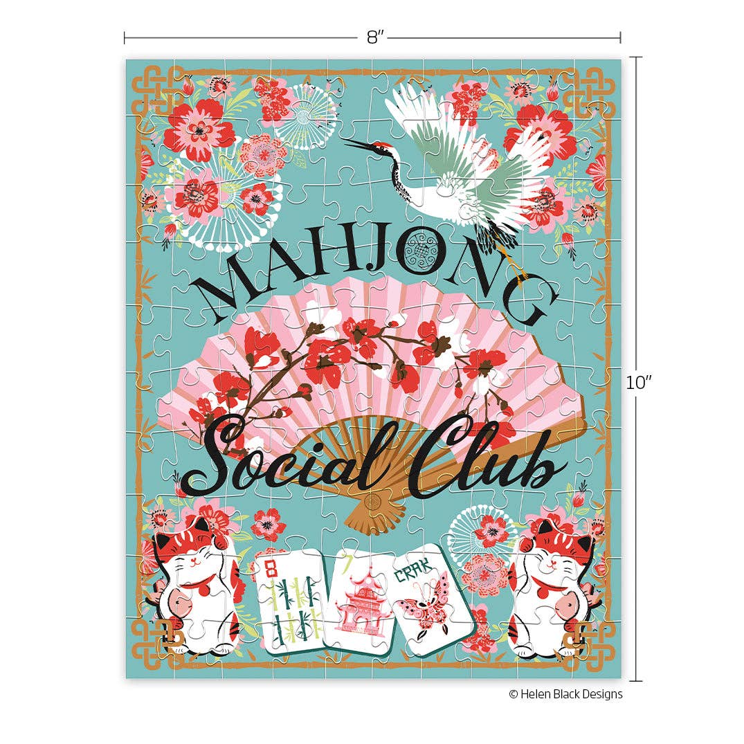 Mahjong Social Club 100 Piece Puzzle Snax