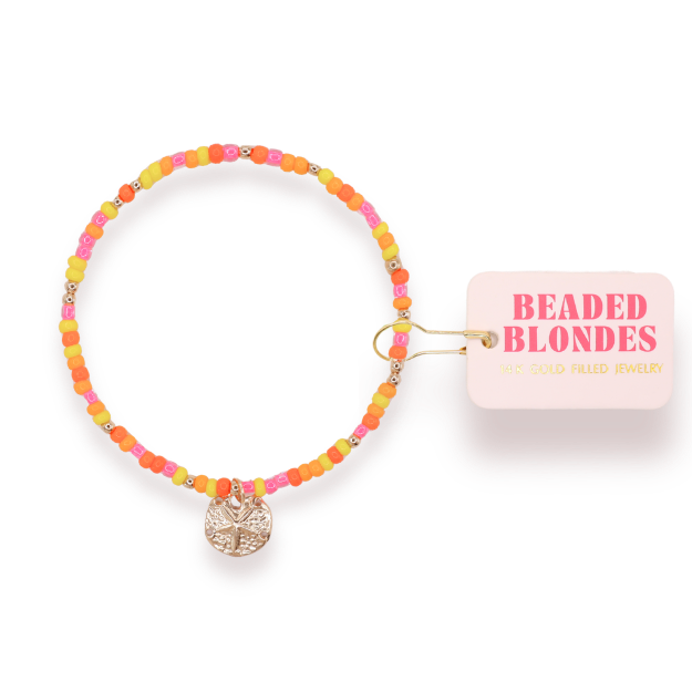 Sand Dollar Charm on Sunkissed Sprinkle Bracelet