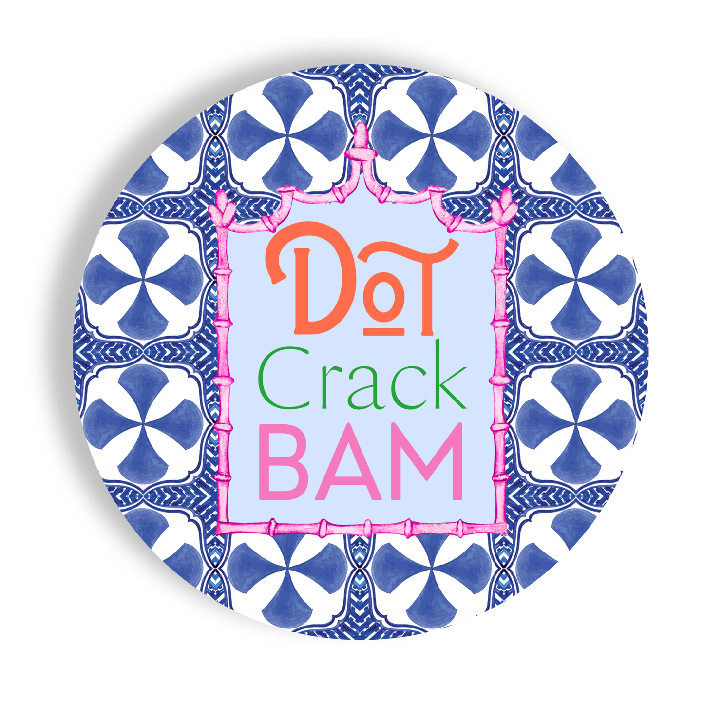 Mahjong Blue Tiles 24ct 7" Paper Plates– Dessert Separates