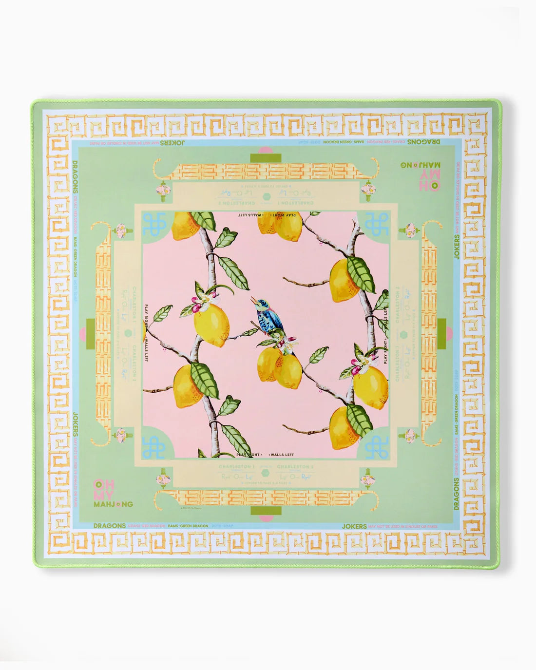 Oh My Mahjong Mat - Citrus Songbird