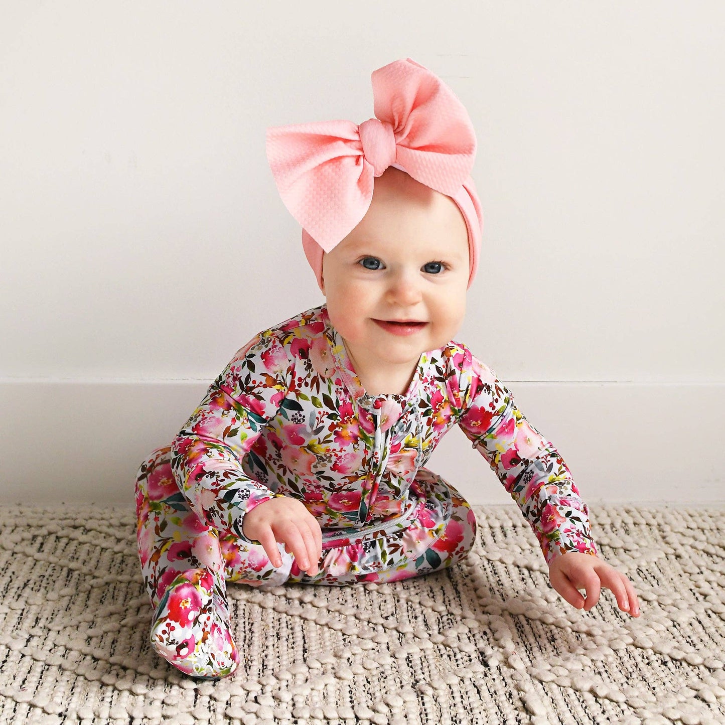 Eloise Ruffle E Zip Bamboo Baby Outfit Sleepies Little