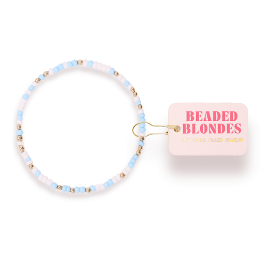 Powder Blue & Luster White Sprinkle Bracelet