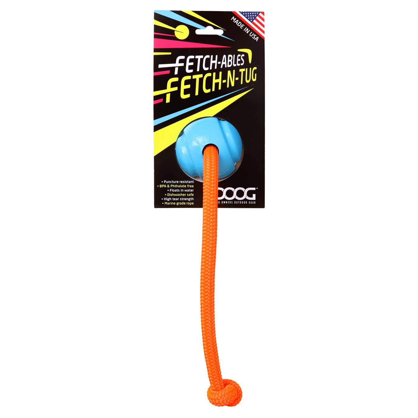 DOOG Fetchables - Fetch-N-Tug Ball & Rope