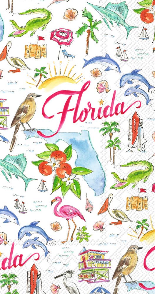 Paper Guest Towels 16 count Florida FL State Collection