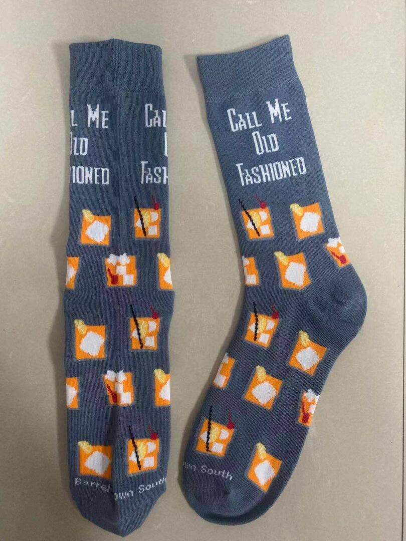Call Me Old Fashioned Bourbon Whiskey Socks