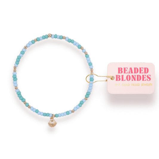 Mini Shell Charm on Poolside Sprinkle Bracelet