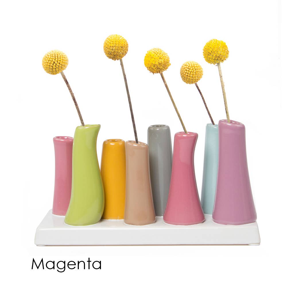 Pooley Colorful Bud Vase For Flower Arranging Rectangular