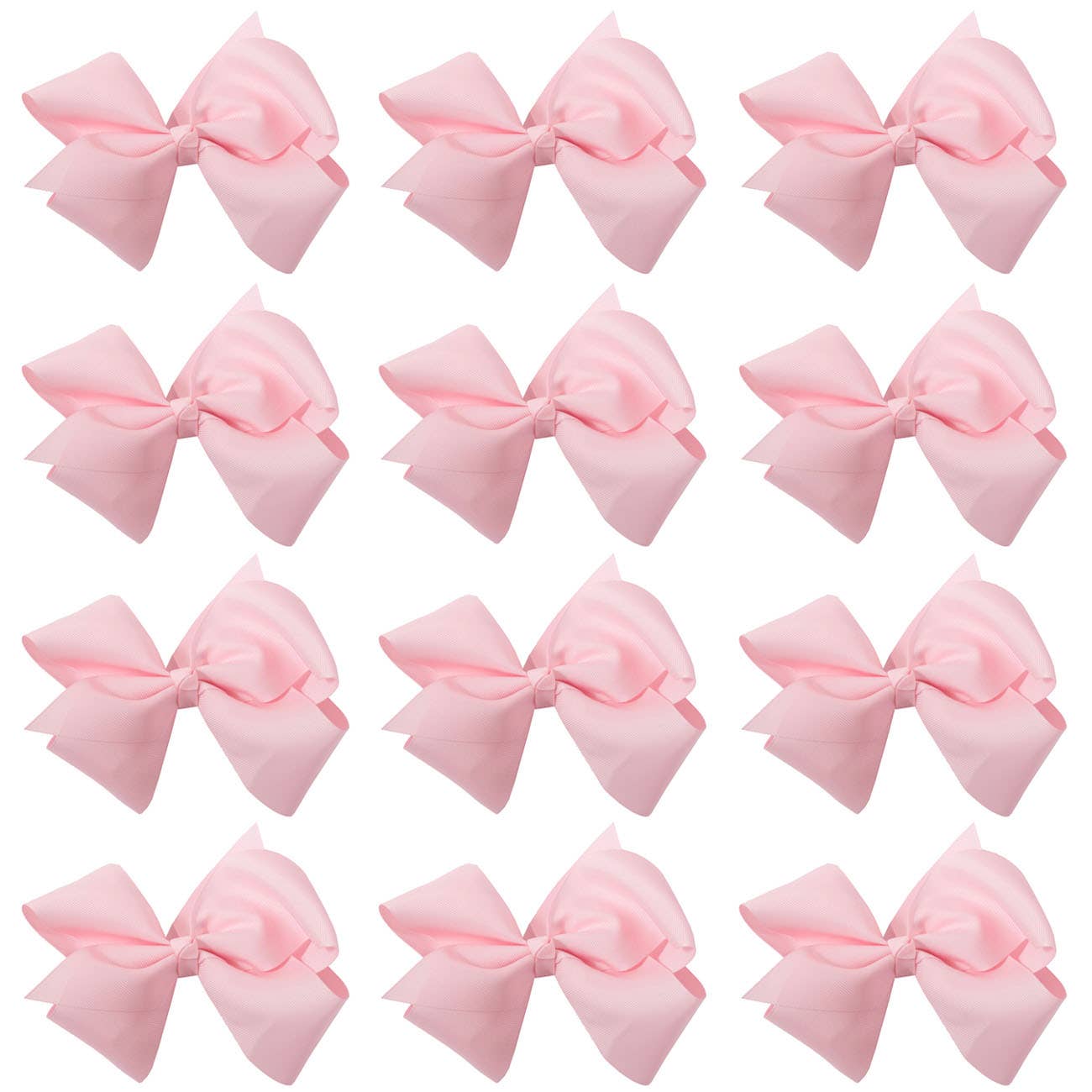 8 Inch Hair Bow With Alligator Clip (12pc)