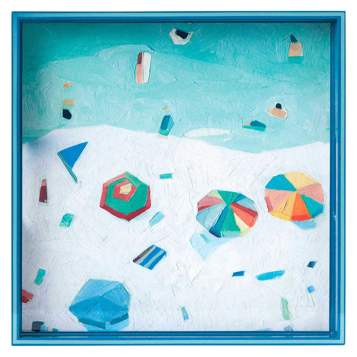 Beach Vista  Square Lacquer Serving Tray