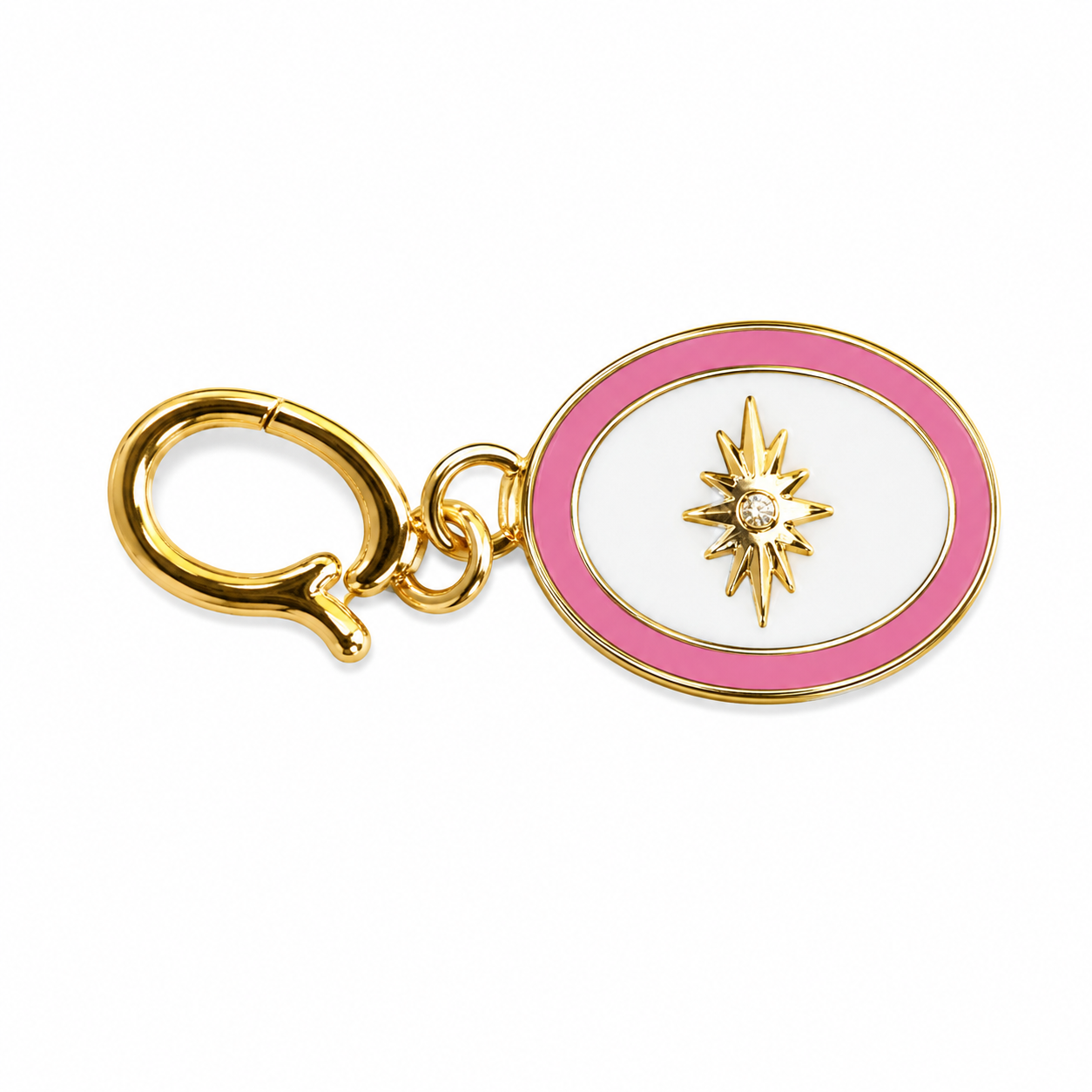 Pink Enamel & White