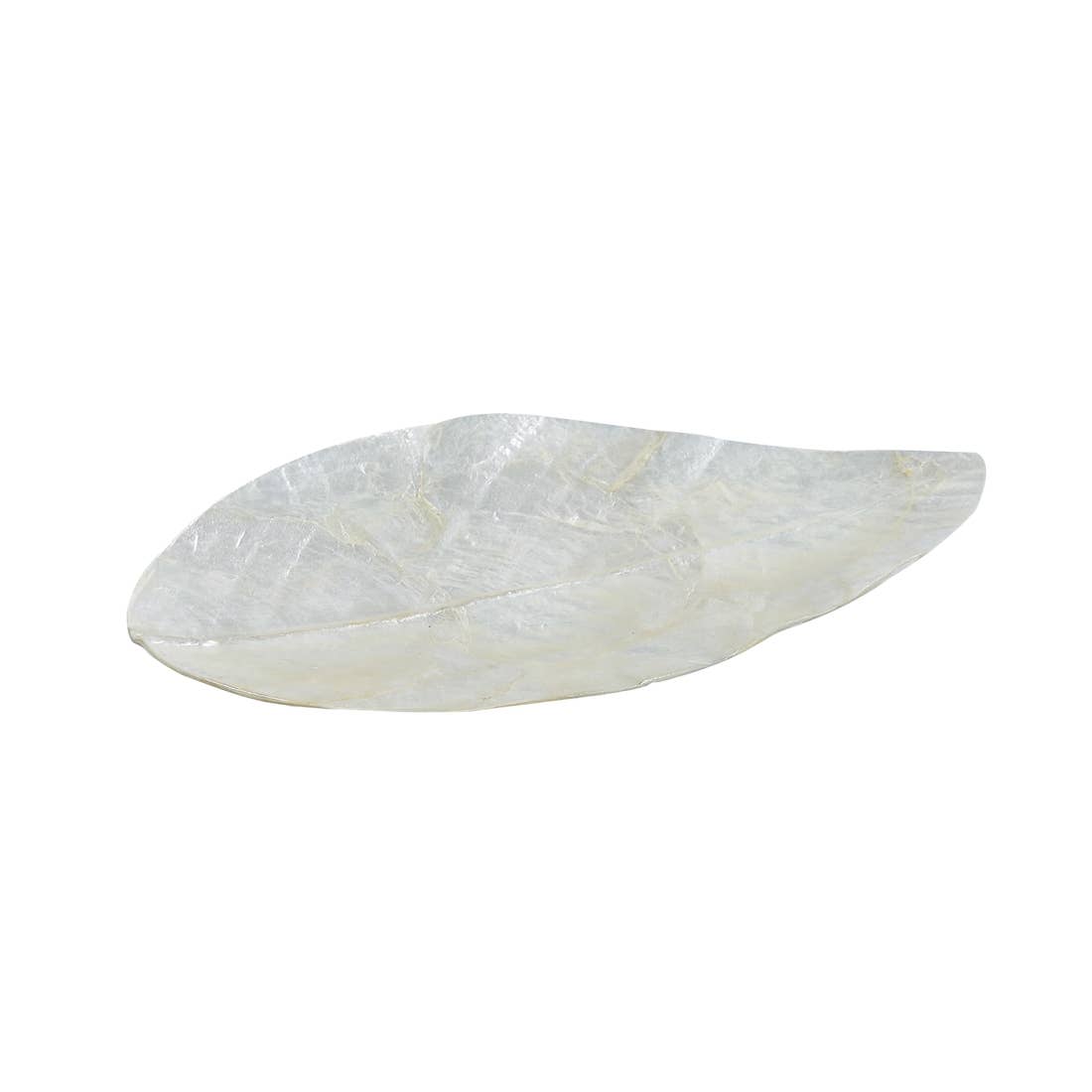 Capiz Shell Mini Leaf Plate 7x4"