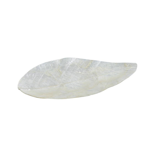Capiz Shell Mini Leaf Plate 7x4"