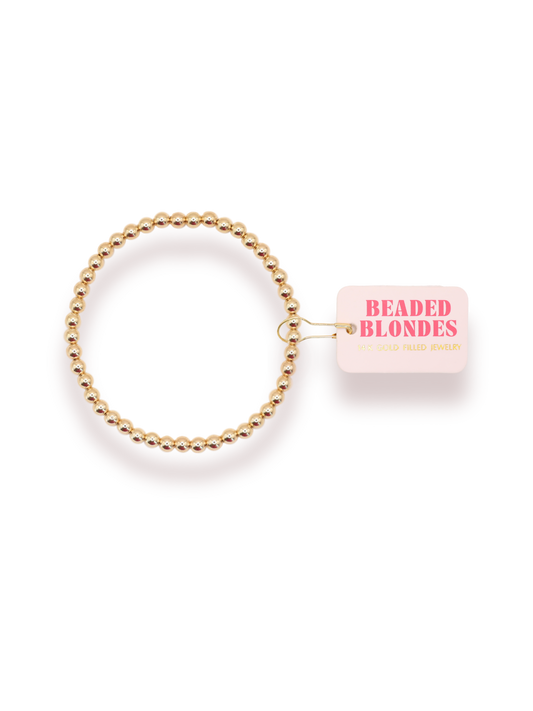 4MM Gold Beaded Bracelet