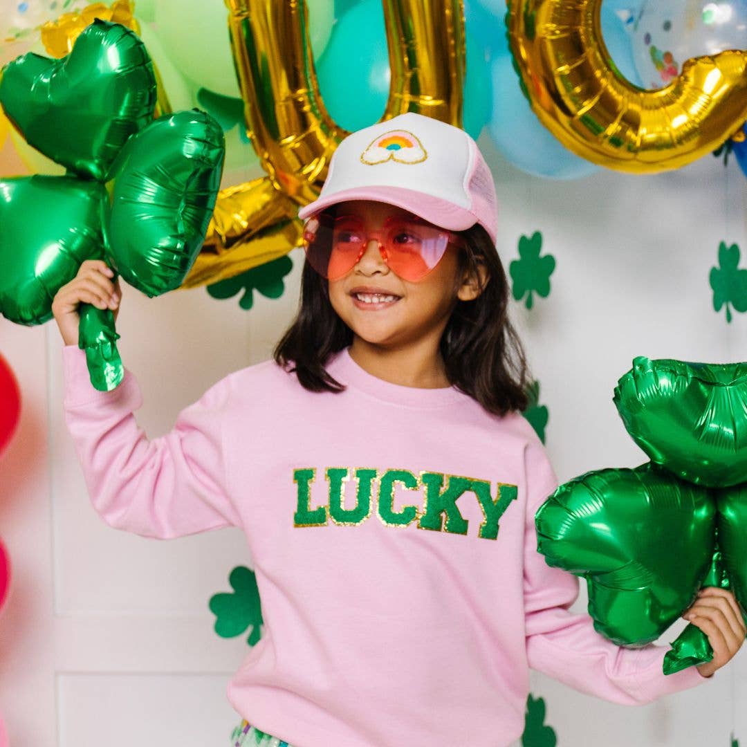 Rainbow Patch Hat - Kids Trucker Hat - St. Patrick's Day