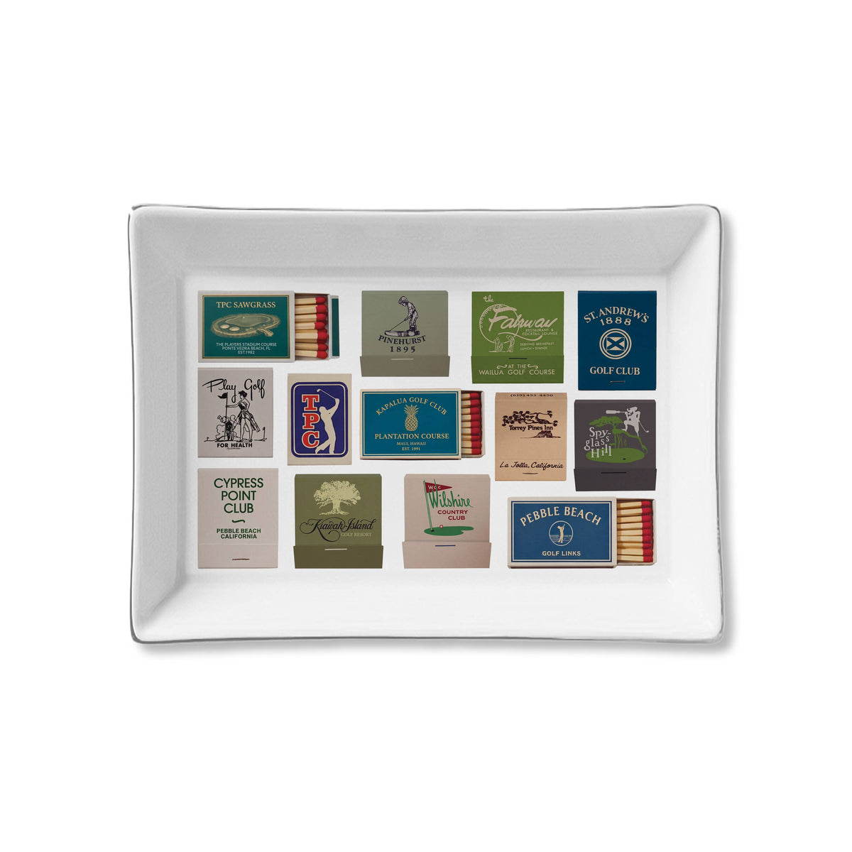 Ceramic Tray - Matches Golf