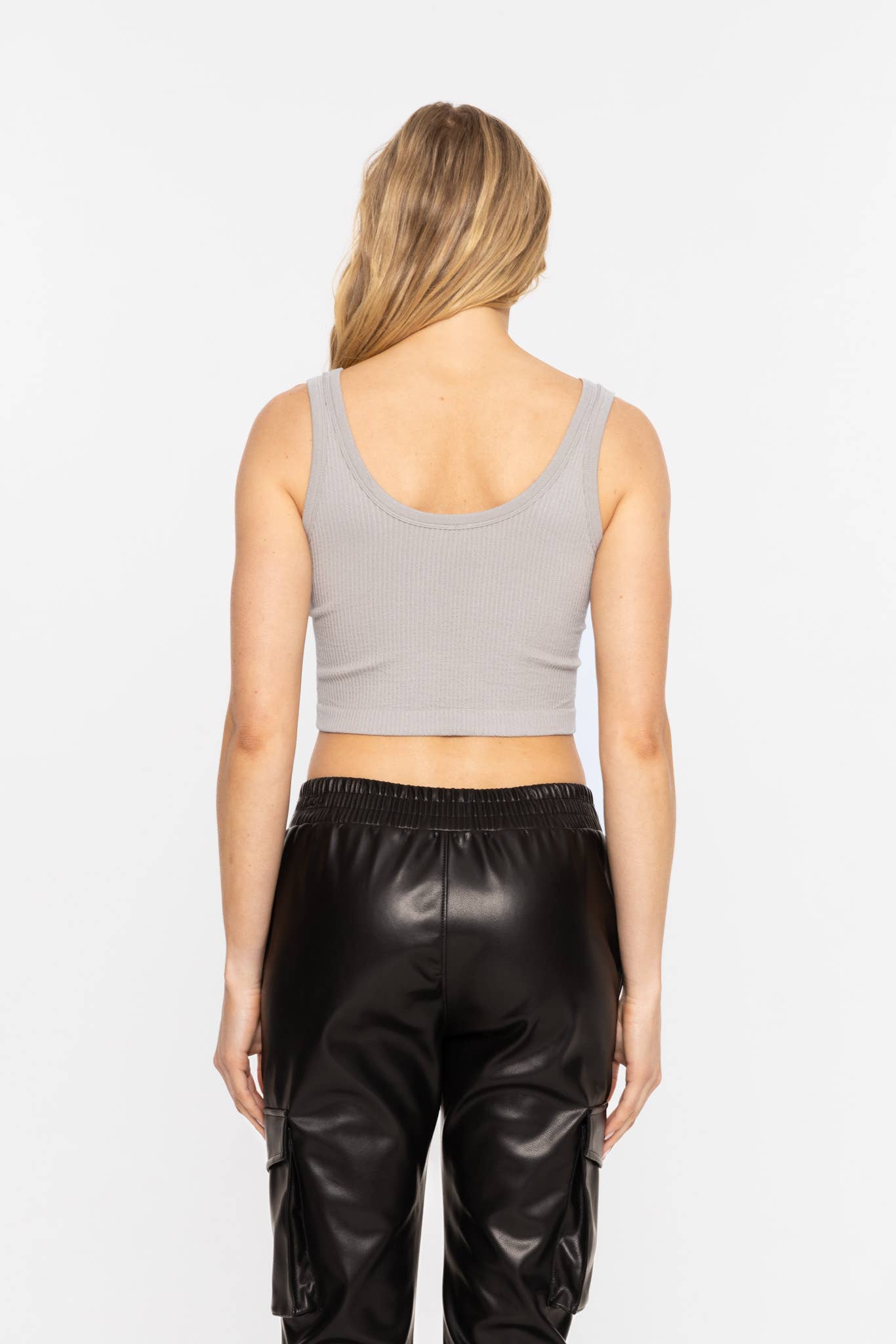 Ribbed Seamless Cropped Tank Top