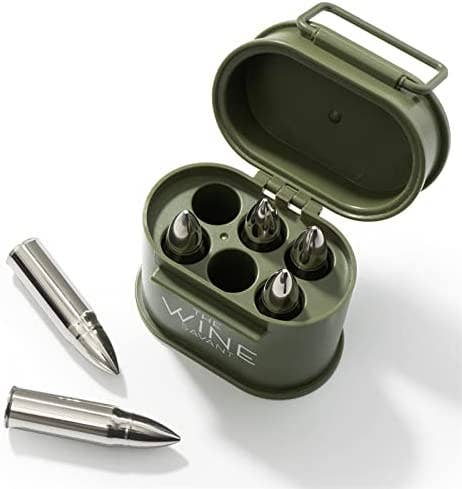 Whiskey Stones Ammunition Box Bullets Stainless Steel - Set