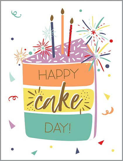 Birthday Greeting Card - Cake Day