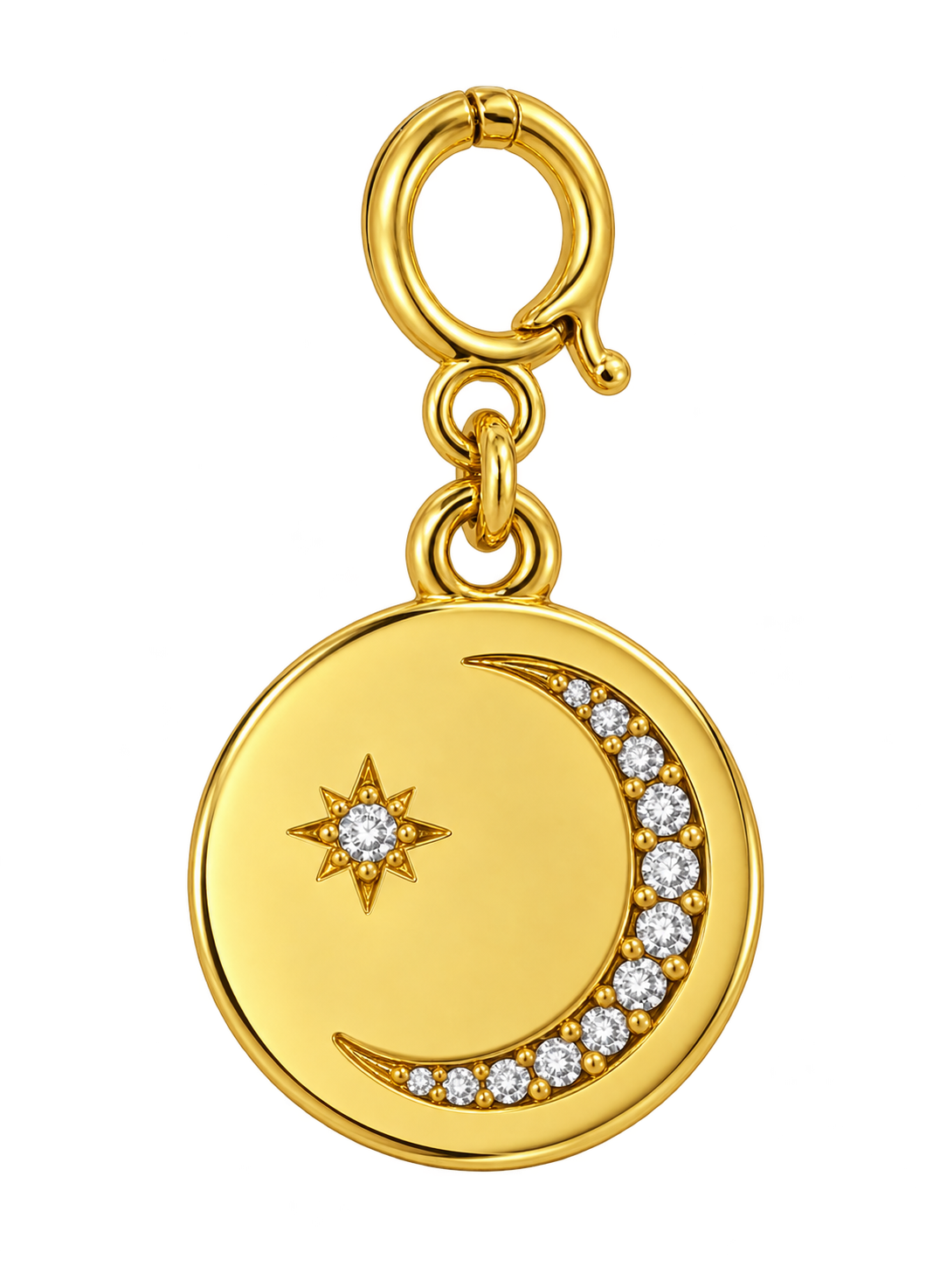 Crescent Moon Round Pendant