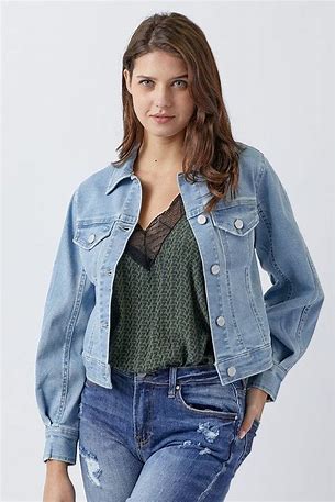 Balloon Sleeve Denim Jacket