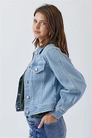 Balloon Sleeve Denim Jacket