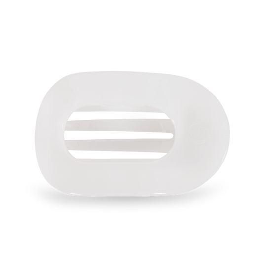 Coconut White Med. Round Flat Clip