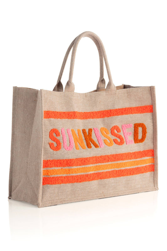 SUN KISSED BEACH BAG, NATURAL