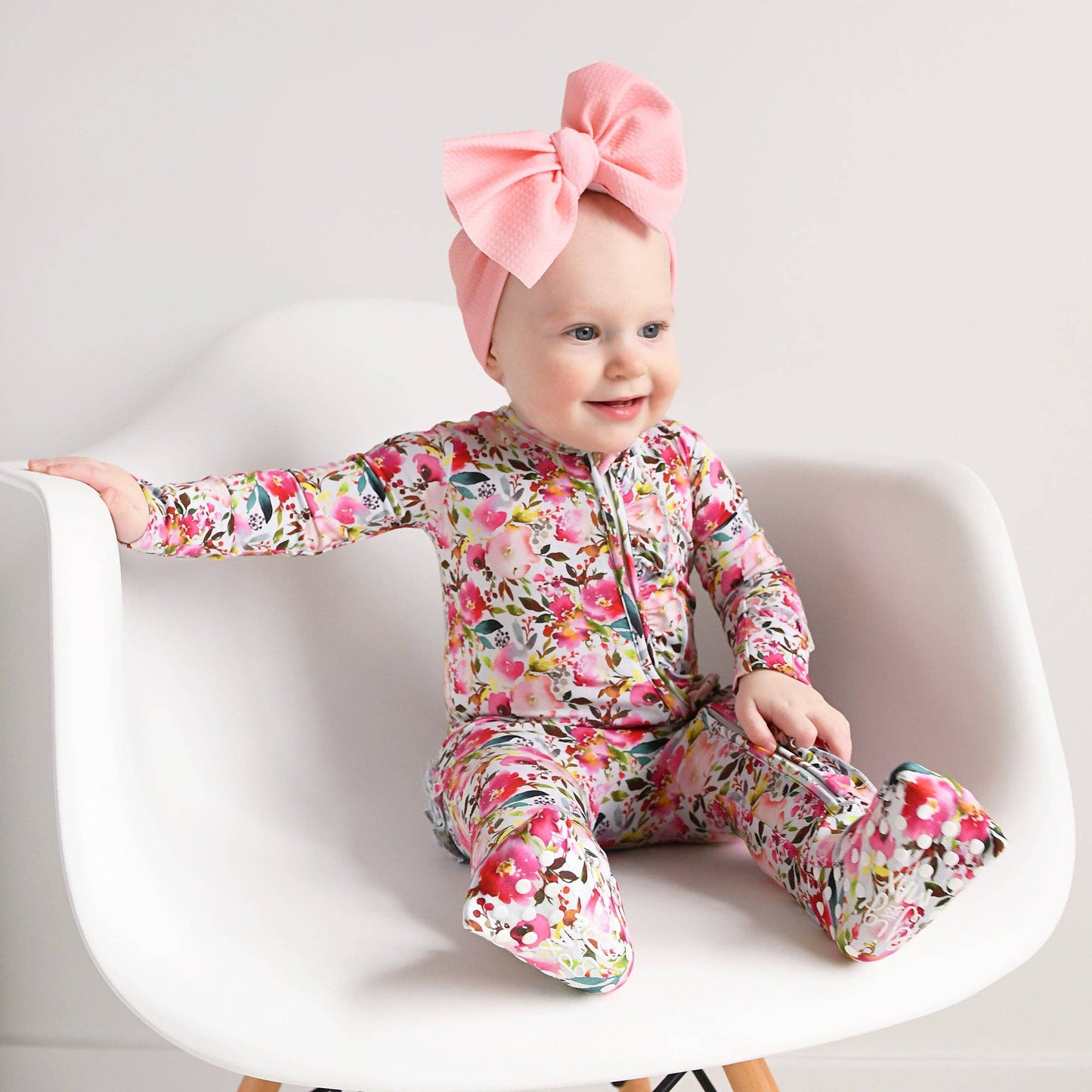 Eloise Ruffle E Zip Bamboo Baby Outfit Sleepies Little