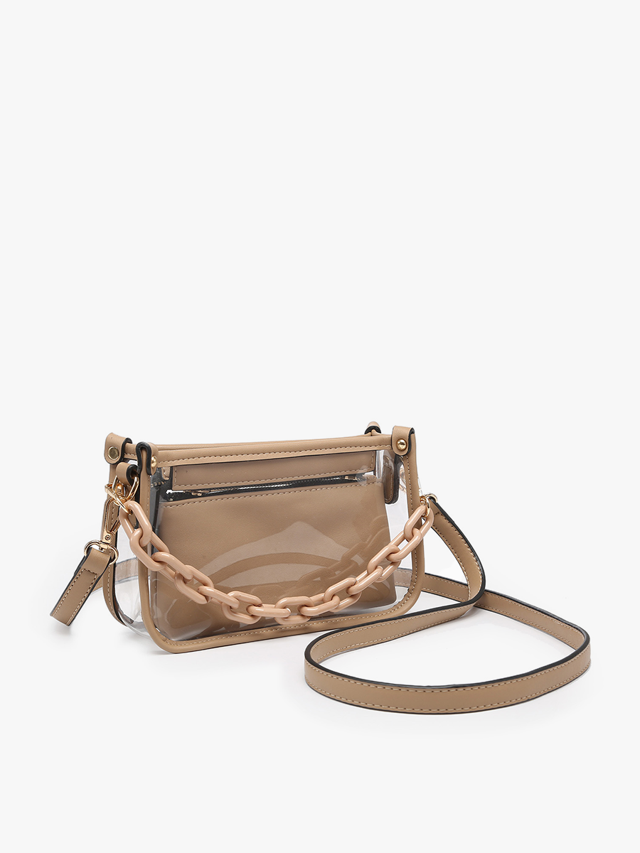 Jessica Stadium Clear Crossbody Bag – Chain Strap | M2226CR