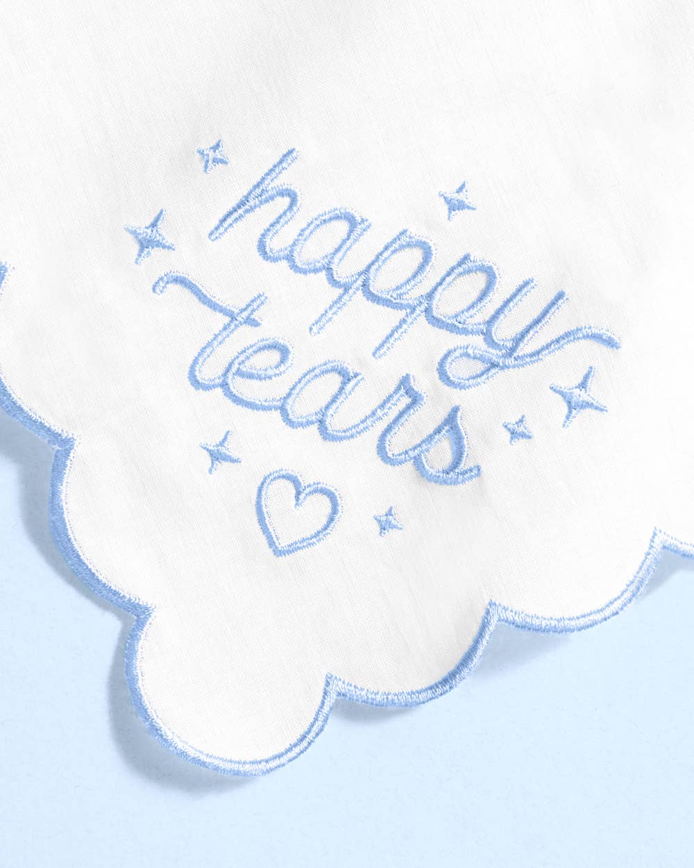 Embroidered Happy Tears Handkerchief