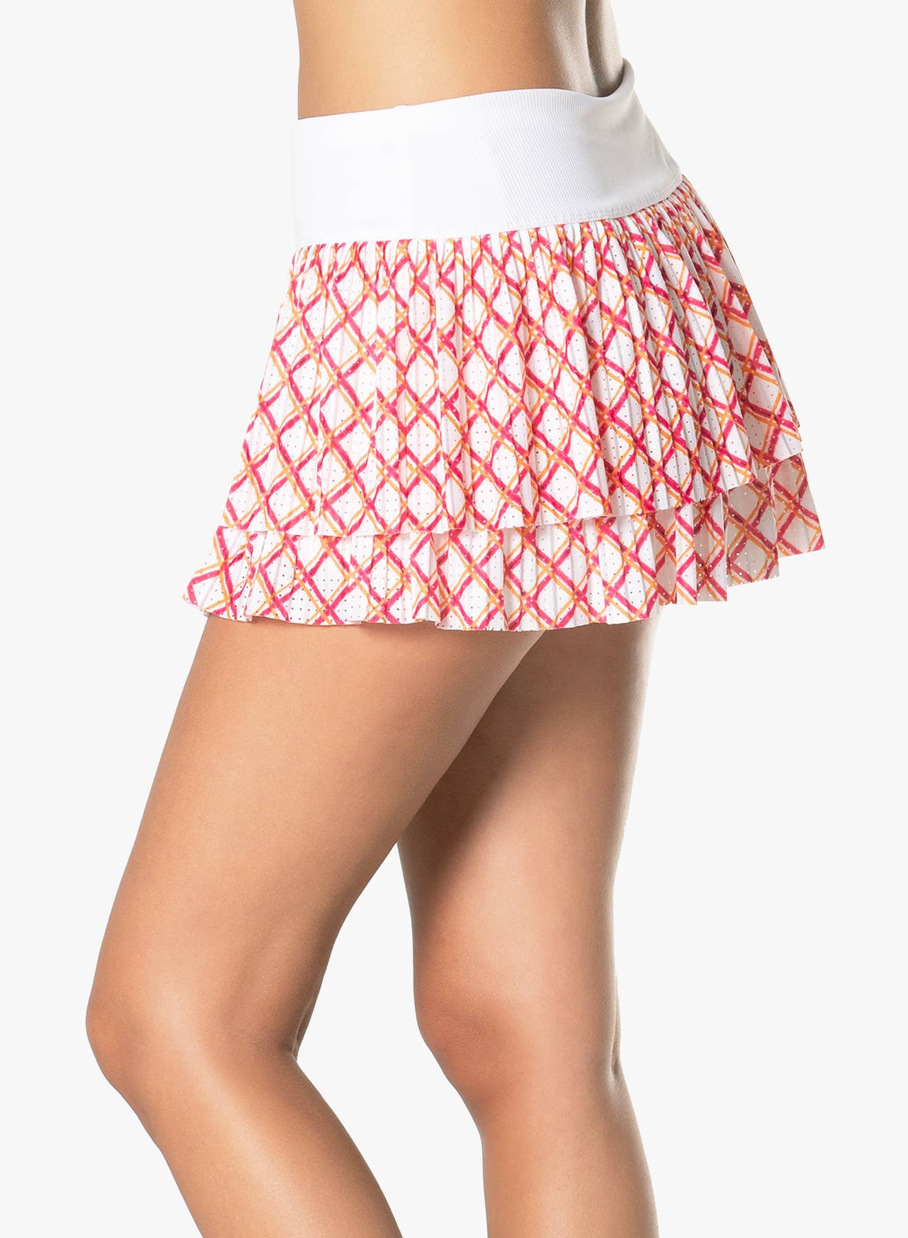 Women's Classic Grid PleatedTennis  Skirt