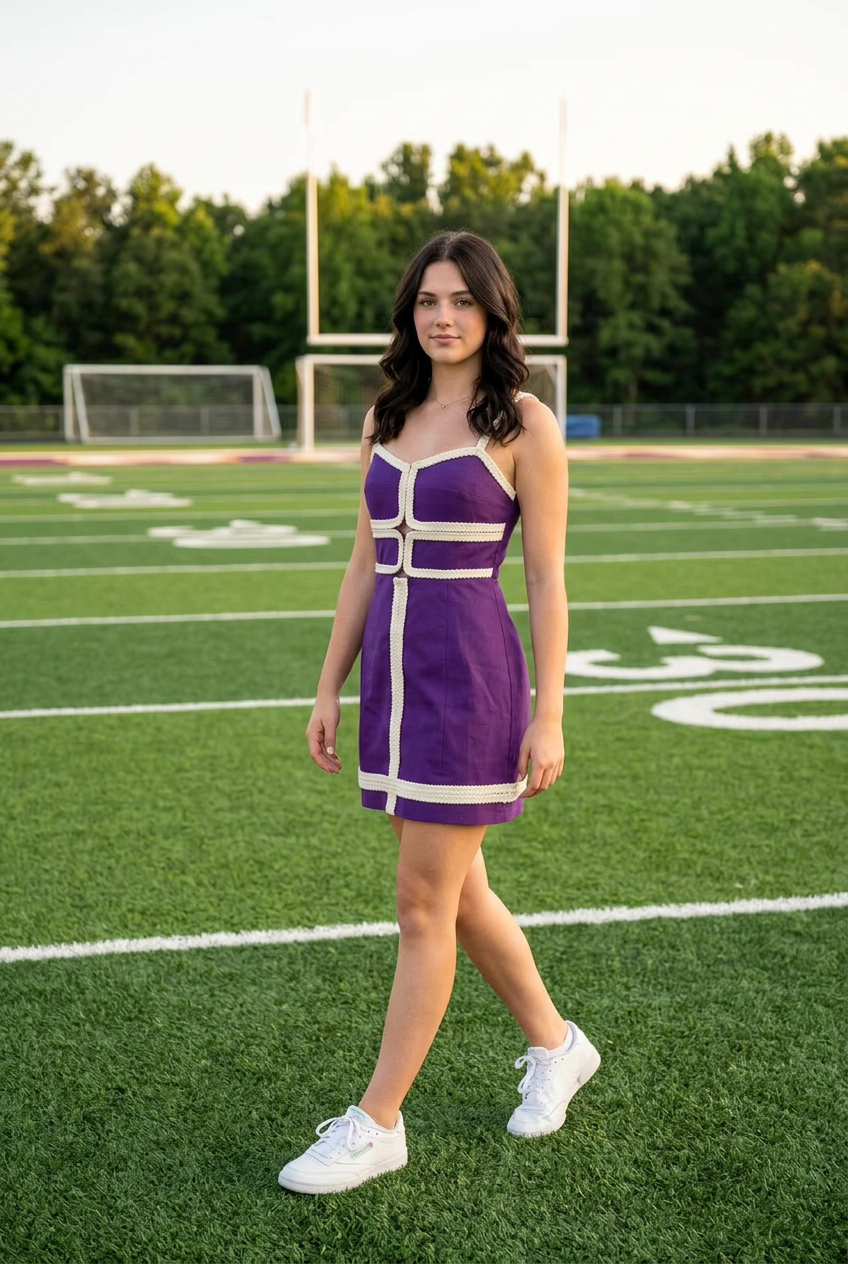 Contrast Trim Bodycon Mini Dress