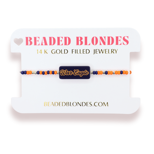 War Eagle Block Bracelet on Color